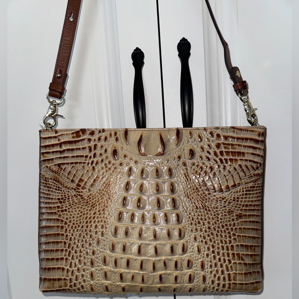 Brahmin All Day Croc Embossed Crossbody Clutch - Picture 5 of 17